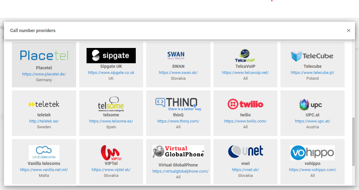 VNet - LiveAgent VoIP partner