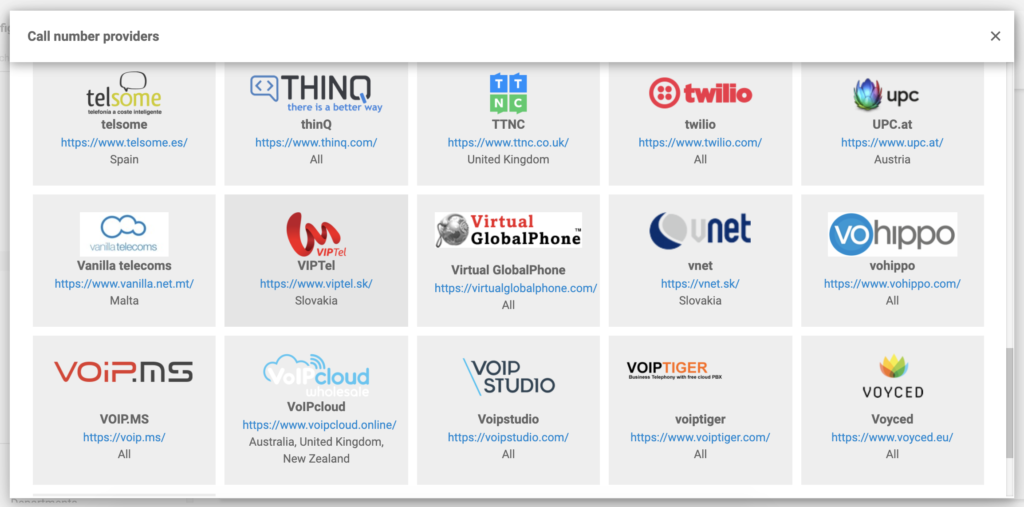 VoIPcloud στη λίστα των παρόχων VoIP