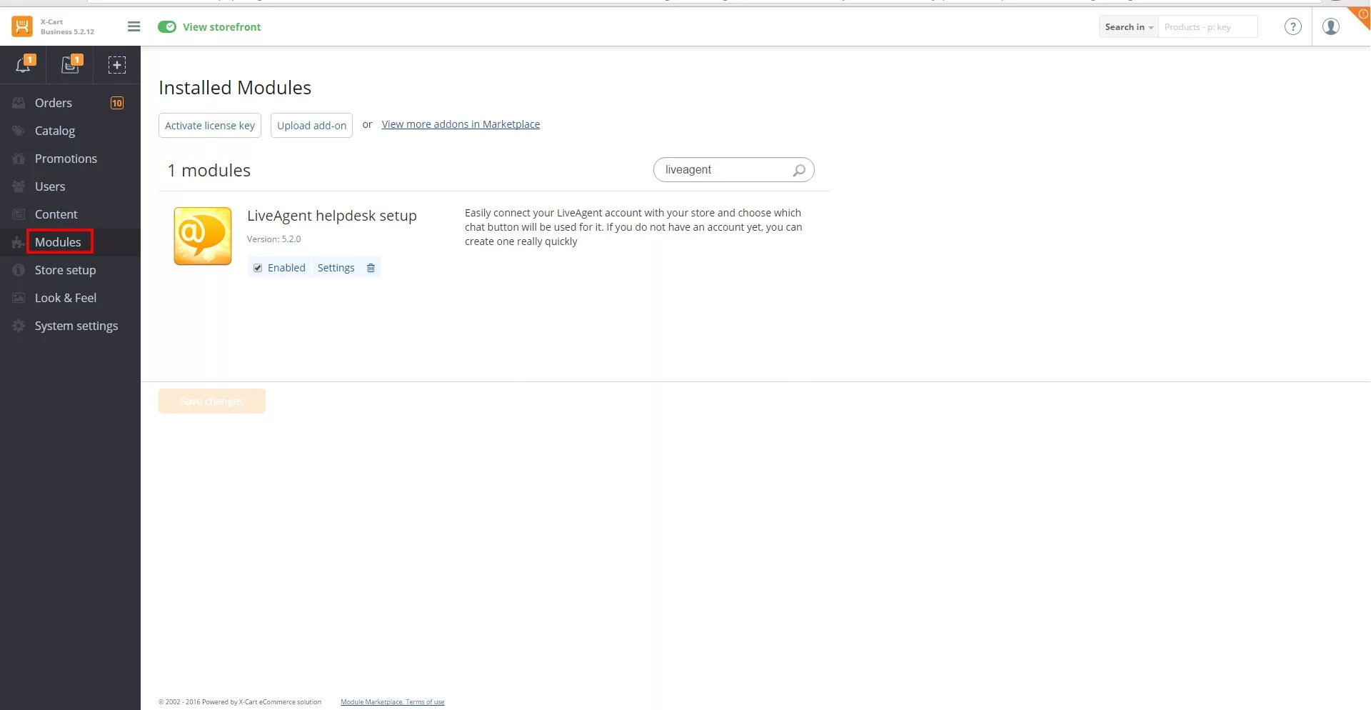 Ρύθμιση ενσωμάτωσης X-Cart LiveAgent