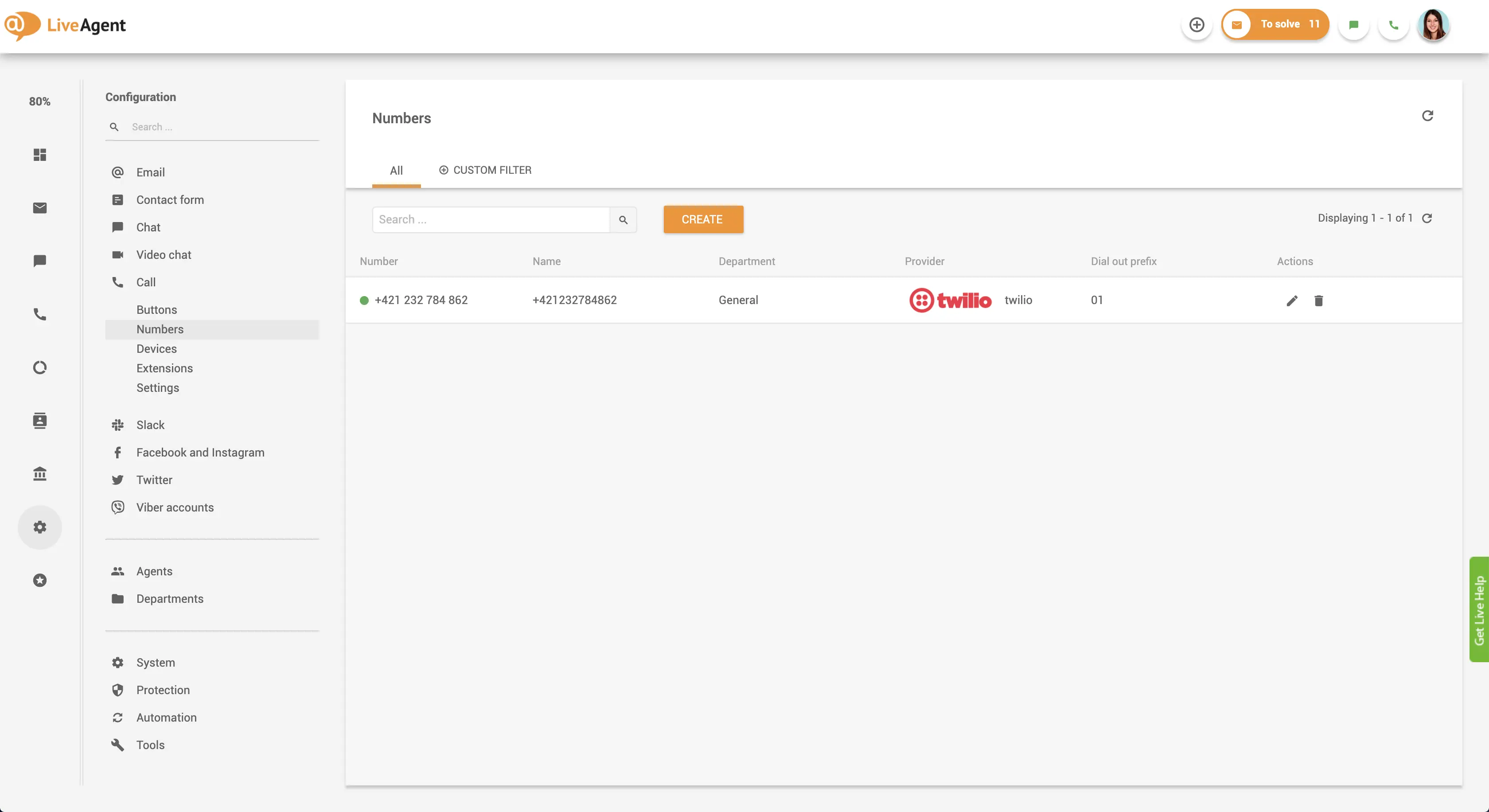 Διεπαφή σύνδεσης αριθμού τηλεφώνου