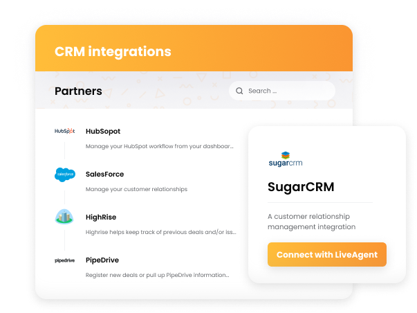 Ενσωματώσεις CRM LiveAgent