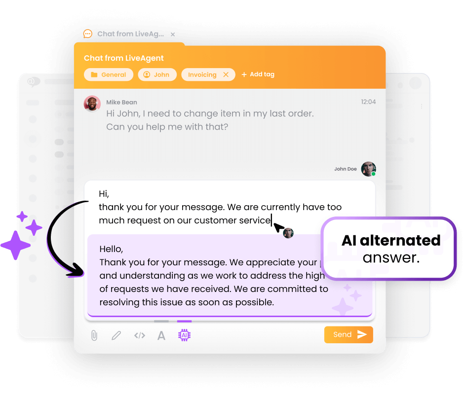 Βοηθός τεχνητής νοημοσύνης LiveAgent