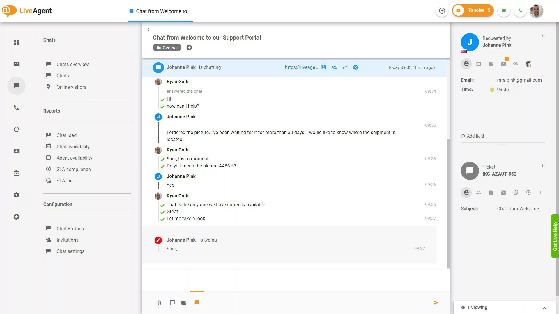 Τρέχουσα προβολή πληκτρολόγησης σε πραγματικό χρόνο