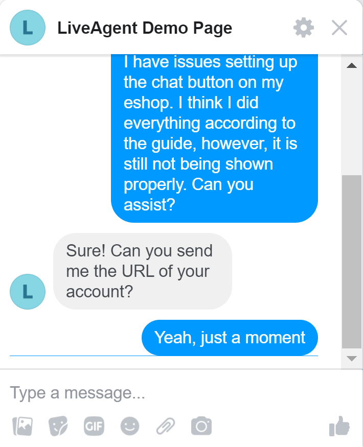 Σελίδα επίδειξης LiveAgent desktop απάντηση