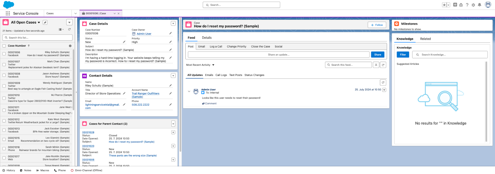 Λογισμικό εξυπηρέτησης πελατών Salesforce Service Cloud